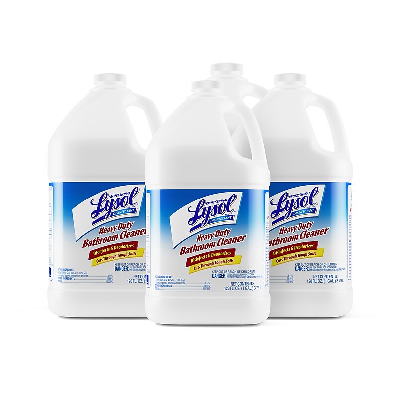 Lysol Professional Heavy Duty Bathroom Cleaner, 128 Oz., Concentrate, 4/Carton (36241-94201) image 1