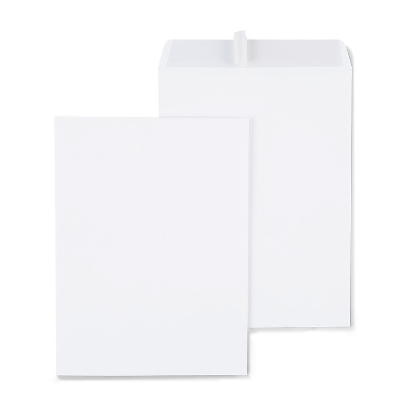 Staples EasyClose Self Seal Catalog Envelopes, 9"W x 12"H, White, 12/Pack (50311) image 1