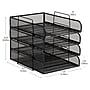 Mind Reader 4-Tier Stackable Paper Desk Tray, Metal Mesh, Black, 4/Pack (BSTACK4-BLK)~#|#~6D9E95F8-2B0E-42A3-865DD15B4466D977_sc7