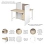 Bush Business Furniture Hustle 48"W 2 Person Back to Back Cubicle Panel Workstation, White/Natural Elm (HUS031WHNE)~#|#~6DA90973-5302-4E3F-994712BF8A741AED_sc7