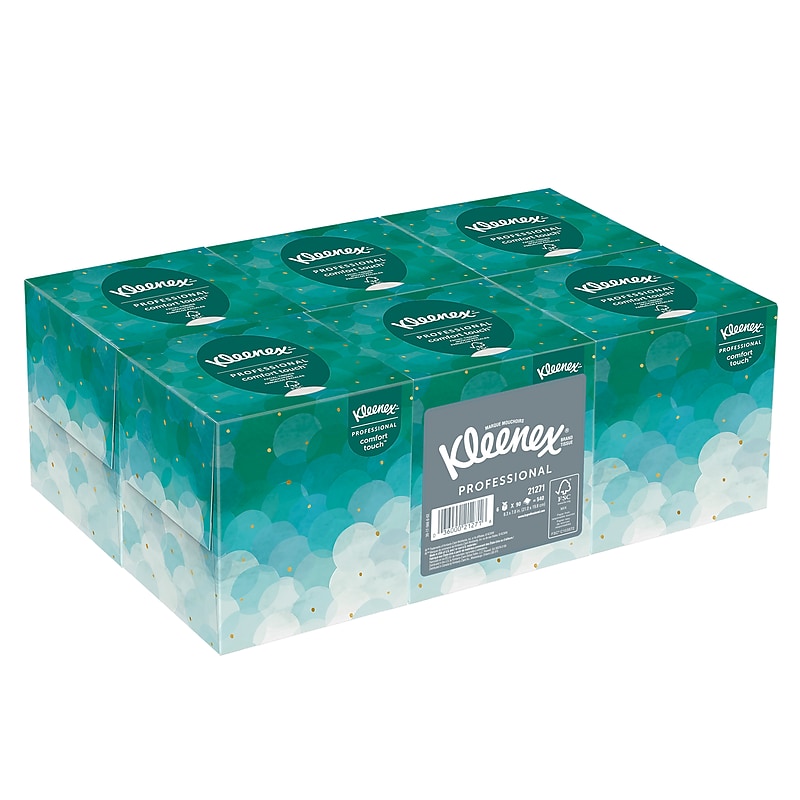 Kleenex Boutique Standard Facial Tissues, 2-Ply, 90 Sheets/Box, 6/Pack (21271) image 1
