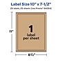 Avery Laser/Inkjet Rectangle Multipurpose Labels, 10" x 7.5", Kraft Brown, 25 Labels/Pack ( 94264)~#|#~6DA9F43A-CF42-43AE-B0FAC936B9725737_sc7