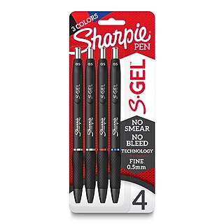P・S ジェル Sharpie S-Gel Retractable Gel Pens, Bold Point, 1.0mm, Blue Ink
