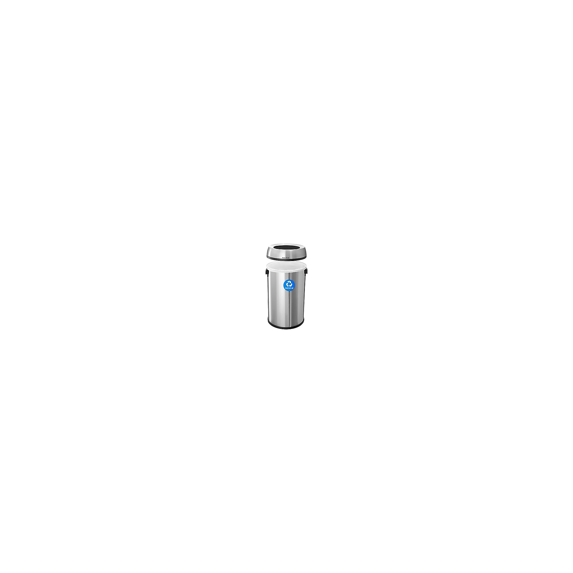 Alpine Industries Stainless Steel Recycling Bin, 17 Gallon, Silver (ALP470-65L-R) Sansujyuku sansujyuku.com