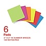 Staples Ultra Sticky Notes, 2" x 2", Summer Breeze Collection, 100 Sheets/Pad, 6 Pads/Pack (ST62880)~#|#~6DAFFBD5-4BCC-4EF5-980156E1048B4346_sc7