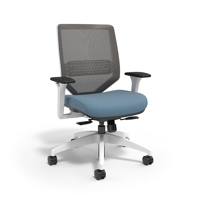 Union & Scale™ Lewis Ergonomic Mesh Swivel Computer and Desk Chair, Carolina (UN55656-CC) image 1