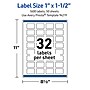 Avery Rectangle Laser Multipurpose Labels, 1" x 1.5", White, 1600/Box (19479399242)~#|#~6DB44948-962C-423C-B9BCFD82787845B1_sc7
