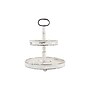Storied Home Distressed Cream Wood 2-Tier Tray with Metal Handle (EC0125)~#|#~6DB7C597-CAB9-4819-AF3A20B9E1CC41A5_sc7