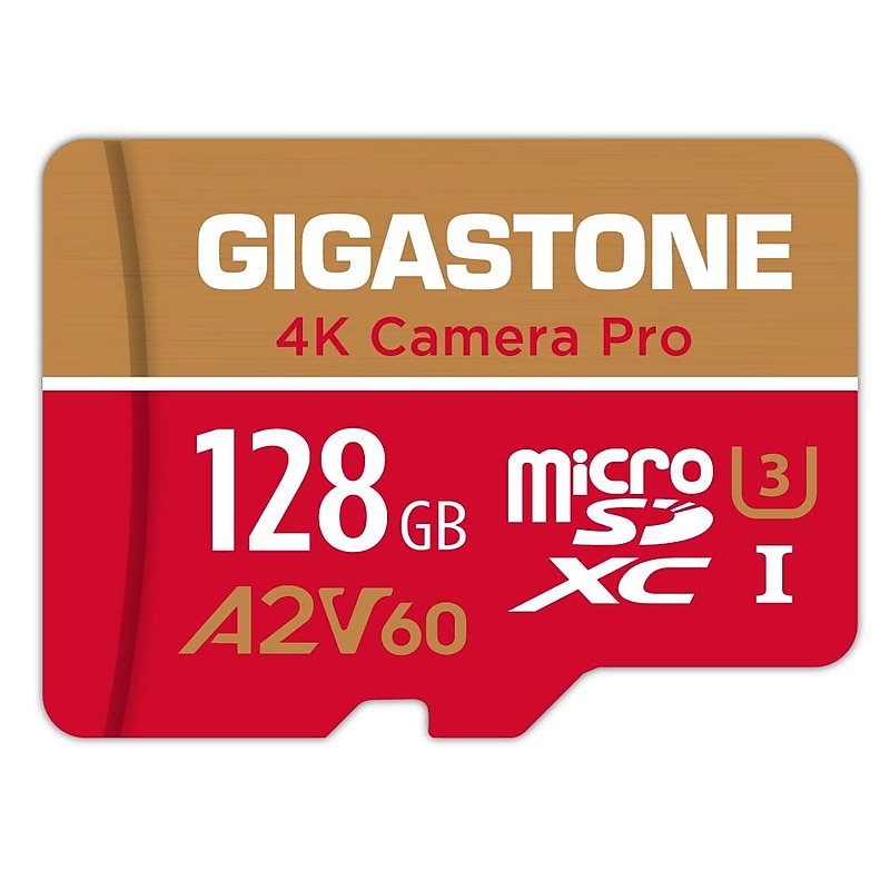 Gigastone 128GB Micro SD Card, Class V60, 120/80 MB/s (GS-4KA2V60-128G) image 1