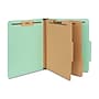 Staples® 60% Recycled Pressboard Classification Folder, 2 Dividers, Letter, Green, 5/Pack (TR535682)~#|#~6DB95330-7A1F-4F4B-88CDEB0564DAD02F_sc7