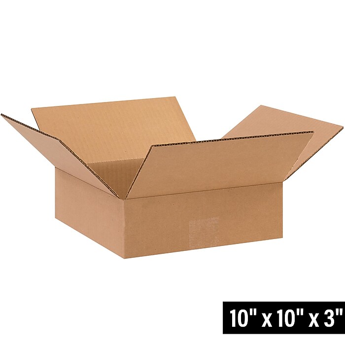 Aviditi White Corrugated Cardboard Mailing Boxes, 12 x 6 x 6 Inches