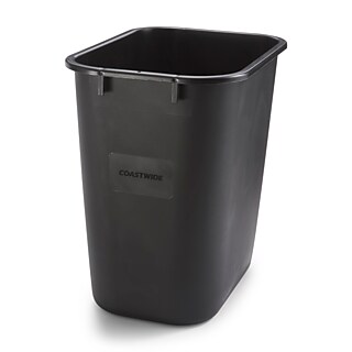 Rubbermaid Plastic Trash Can, 7 Gallon, Black (RCP295600BK) | Staples