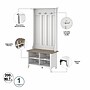 Bush Furniture Salinas Hall Tree with Shoe Storage Bench, Shiplap Gray/Pure White (SAS532G2W-03)~#|#~6DBAB15A-00B1-47B9-8847E10C893F4653_sc7