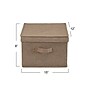Household Essentials Large Stackable Folding Fabric Storage Bin, 8" x 12"x 15", 24.93 Qt., Beige, 2/Pack (7813-1)~#|#~6DC21750-B98C-4874-AE1D4D1FE807E276_sc7