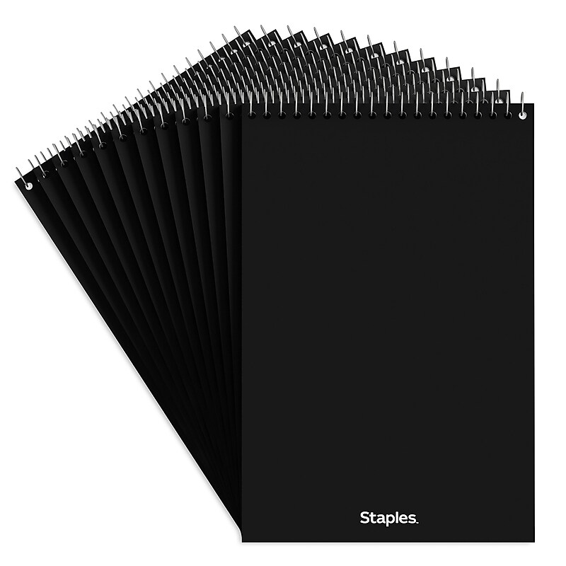 Staples Steno Pad, 6" x 9", Gregg Ruled, White, 80 Sheets/Pad, Dozen (ST57354/TR57354) image 1
