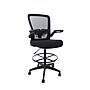 Boss Flip Arm Mesh/Fabric Stool with Footrest and Lumbar Support, Black (B16366BK-BK)~#|#~6DC76BD2-9030-45B1-80D16F9790D13EF3_sc7
