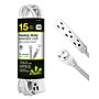 GoGreen Power 15' Extension Cord, 3-Outlet, 16 AWG, White (GG-19615)~#|#~6DC792DB-AEF6-48FD-9B35A062F3C1C533_sc7