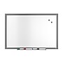 TRU RED™ Magnetic Porcelain Dry Erase Board, Gunmetal Frame, 3' x 2' (TR61184)~#|#~6DC81A13-8FA7-4812-88DBE8FBB34C8DDD_sc7