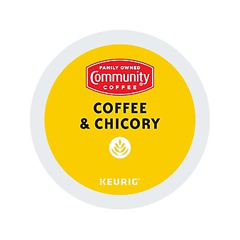 Community Coffee Coffee & Chicory, Keurig K-Cup Pod, Medium Roast, 96/Box (5000374326CT)