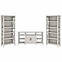 Bush Furniture Key West Tall TV Stand with Set of Two Bookcases, Screens up to 65", Linen White Oak (KWS027LW)~#|#~6DD47ABC-85FD-48C2-A76791375B883710_sc7