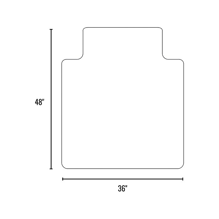 Staples Hard Floor Chair Mat with Lip, 36