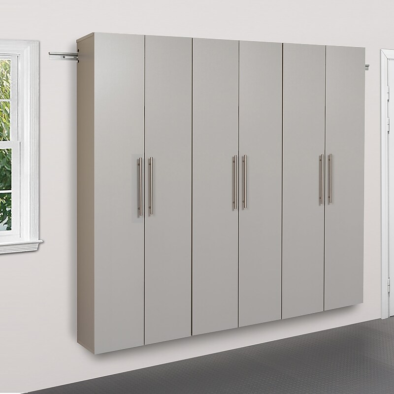 Prepac™ HangUps 72" Laminate 3 Piece Storage Cabinet Set C, Light Gray image 1