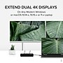 Plugable 4K USB 3.0 & USB-C to DisplayPort and HDMI Dual Monitor Adapter, Male to Female, Black (USBC-6950U)~#|#~6DDADA04-BA0E-4061-AA7DA8B426CD0485_sc7