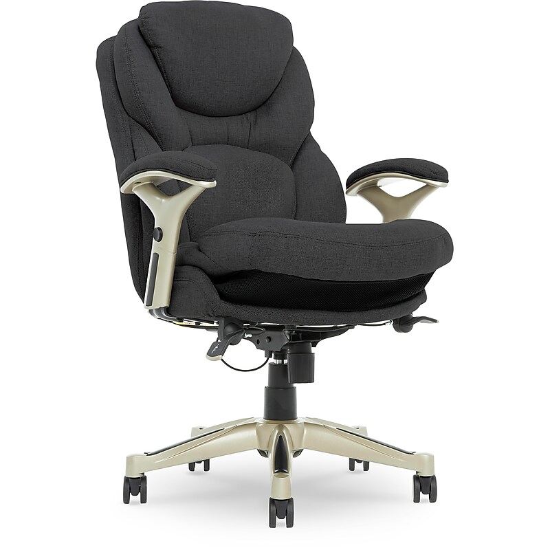 Serta Works Ergonomic Fabric Swivel Executive Chair with Back in Motion Technology, Dark Gray (44186E) image 1