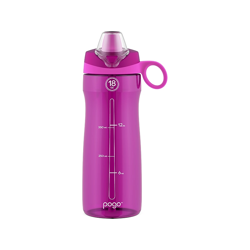 POGO GEAR Tritan Plastic Water Bottle, 18 oz., Fuchsia (213-0694-066-6) image 1