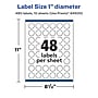 Avery Laser/Inkjet Round Multipurpose Labels, 1" Dia., 480 Labels/Pack (94500)~#|#~6DE262D9-3BAA-47F3-AD4CB1897A0E624D_sc7