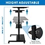 Mount-It! 32" W Mobile Adjustable Standing Desk With Retractable Keyboard Tray, Black (MI-7998B)~#|#~6DE3BEC0-BC69-43DF-B09F6BD82EFB141A_sc7
