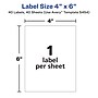 Avery Laser/Inkjet Multipurpose Labels on 4" x 6" Sheets, 4" x 6" Labels, White, 40 Labels/Pack (5454)~#|#~6DE7B52C-D13F-40A6-A799F21D76E0DD1B_sc7