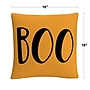 Trademark Fine Art Orange Modern Contemporary Boo Script By ABC Decorative Throw Pillow, 16" x 16" (ABC0085-PIL1616)~#|#~6DECE474-5505-4895-A03A3A0EB1C9C359_sc7