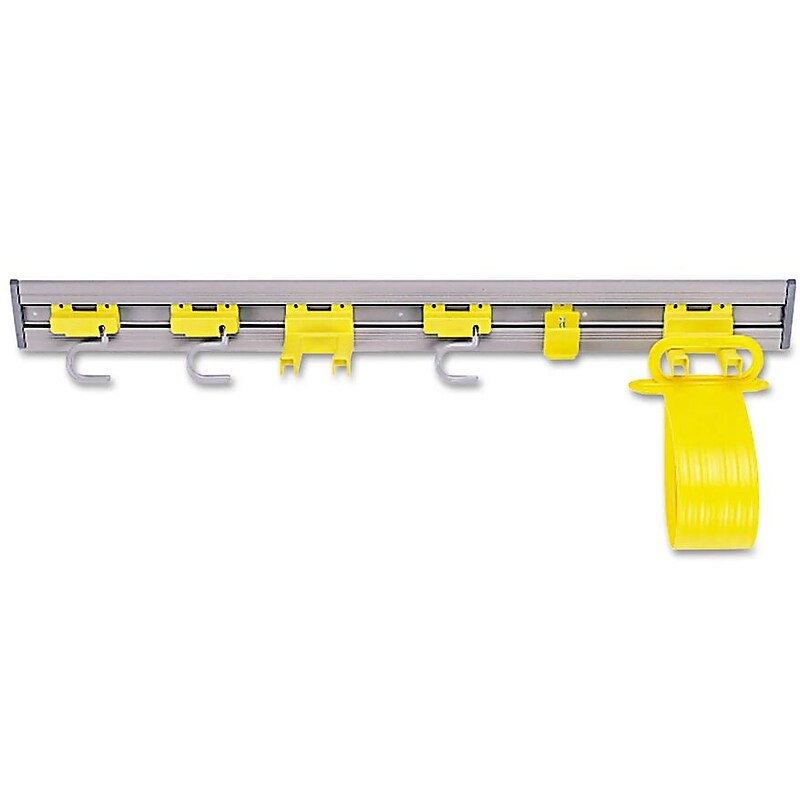 Rubbermaid Closet Organizer Tool Holder, 34"W x 3.25"D x 4.25"H, Gray (RCP199300GY) image 1