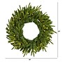 Nearly Natural 24-in Long Pine Artificial Christmas Wreath with 35 Clear LED Lights (W1115)~#|#~6DFD2C18-EABC-4D95-8244D0BDED96033D_sc7