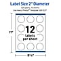 Avery Round Laser/Inkjet Multipurpose Labels, 2", White, 120/Pack (19479371018)~#|#~6E029D26-8C72-4033-8D4FAD8161768A51_sc7