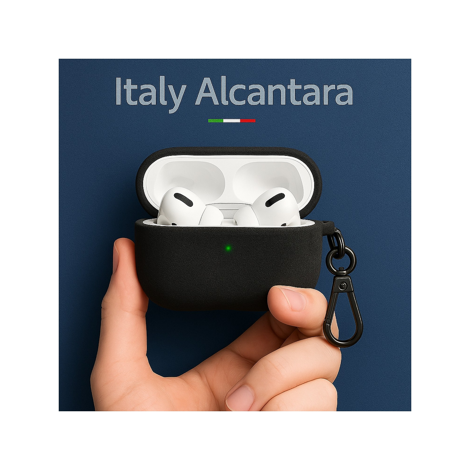 SaharaCase Indy Series Italian Suede Leather Case for Airpods Pro 3 (2025), Premium Finish, Scorpion Black (HP00235) Sansujyuku sansujyuku.com