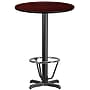 Flash Furniture 30" Round Laminate Table Top with 22" x 22" Bar-Height Table Base, Mahogany (XURD30MAT22B3F)~#|#~6E04093F-1D6E-4F4F-ADF34D90F862ED7E_sc7