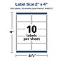 Avery Laser/Inkjet Multipurpose Labels, 2" x 4", Clear, 10 Labels/Sheet, 10 Sheets/Pack (94207-CGF10)~#|#~6E05926E-5967-4111-92016F2BC8ABAB77_sc7