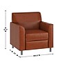 Flash Furniture Hercules Diplomat LeatherSoft Reception Chair, Cognac/Chrome Legs (BT8271CGCHR)~#|#~6E06339B-7568-4AB0-A0A12242B97726E6_sc7