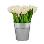 National Tree Company 9" White Tulip Bouquet in Metal Pot (MT81-130TU25PWH)~#|#~6E0D4A6F-F666-4BD4-9F92D627FA216F38_sc7