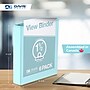 Davis Group Standard View 1.5" 3-Ring Binders, Aqua, 6/Pack (7412-12-06)~#|#~6E10E4E5-F592-4FFB-875345C55D6DA91C_sc7