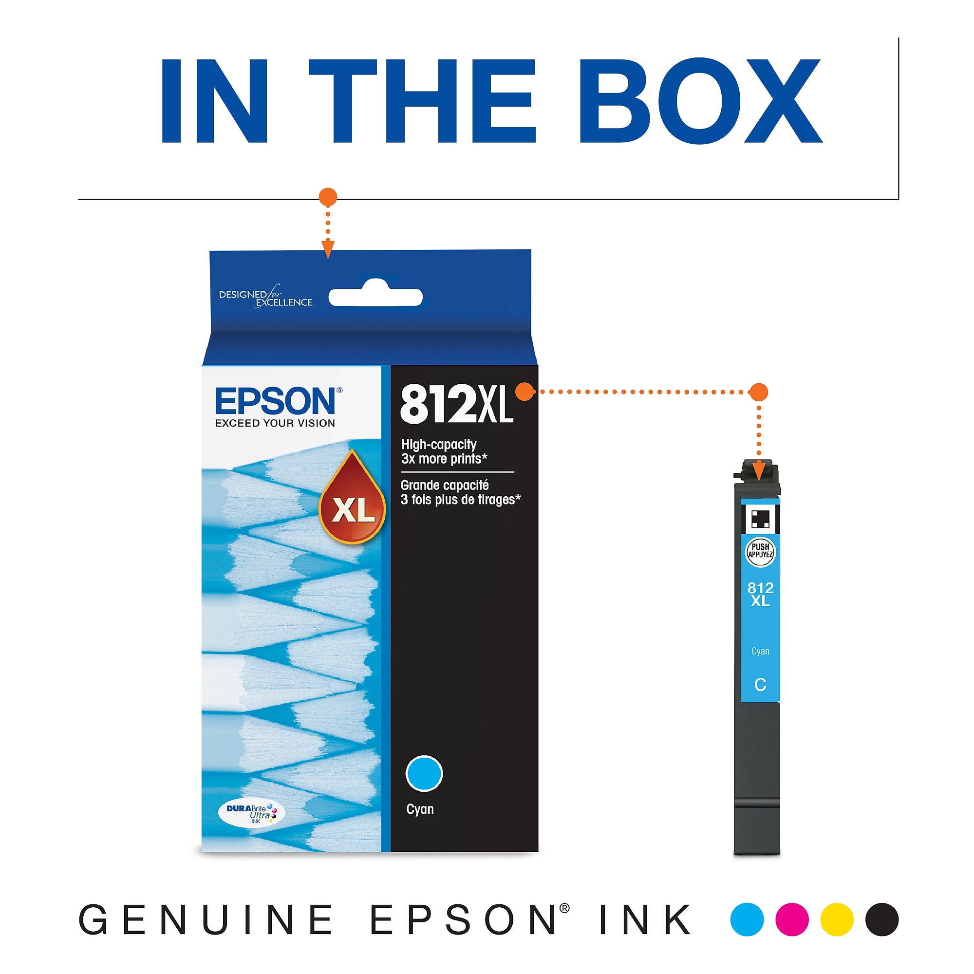 Epson T812XL Cyan High Yield Ink Cartridge (T812XL220-S) Sansujyuku sansujyuku.com