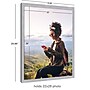 Amanti Art Brushed Nickel Narrow 22" x 28" Polystyrene Picture Frame, Gray (A42677345716)~#|#~6E1711CC-4891-49BD-99CC2334FB1D73A5_sc7
