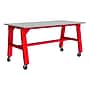 Learniture Ideate Series Rectangular Activity Table, 72" x 36", Laminate, North Sea/Red (LNT-NOR3005-RD-PK-SO)~#|#~6E1AA607-7964-4229-8B3508D4B8C04C86_sc7