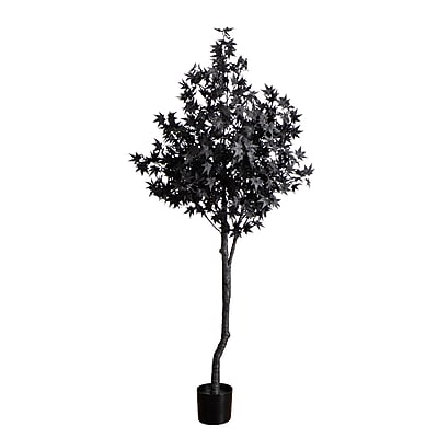 Nearly Natural Pre-Lit Artificial Halloween Black Maple Tree