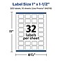 Avery Laser/Inkjet Multipurpose Labels, Clear, 32 Labels/Sheet, 10 Sheets/Pack (94219-CGF10)~#|#~6E1F9BBC-4591-446B-904DBAE6178DDD75_sc7