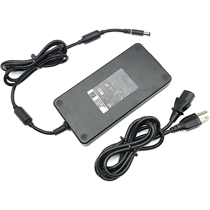 Dell 240W AC Adapter for Dell Alienware M17x, Precision M6400, M6500, M6600, Latitude, Inspiron, Vostro Laptop, Black (J211H) image 1