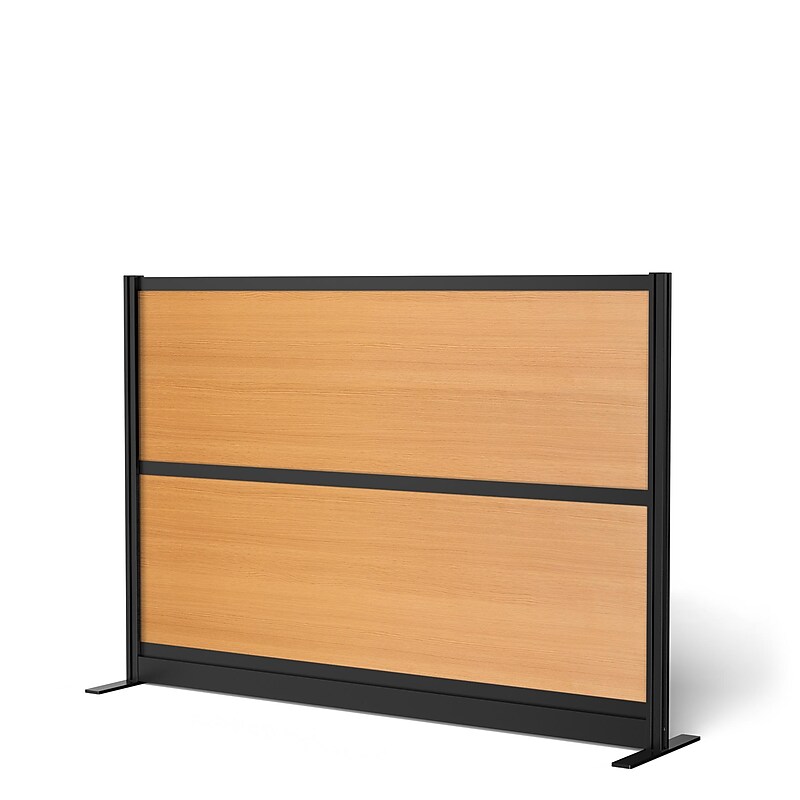 Luxor Beechwood 2-Panel Room Divider, 48"H x 70"W, Beech Grain (PPWL013) image 1