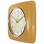 Infinity Instruments Square Retro Saffron Wall Clock, 9.25" (13228SY-4103)~#|#~6E2842CB-8AEA-487D-8EBDE9815618509C_sc7